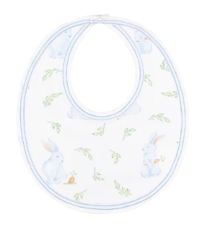 Blue Bunny Print Bib