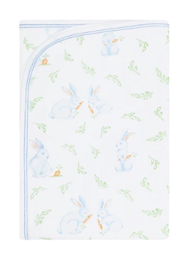 Blue Bunny Print Blanket
