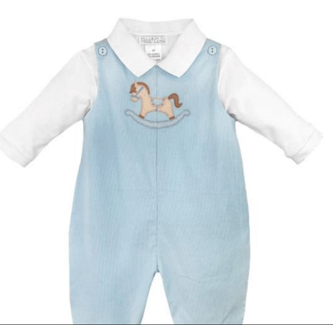 Blue Corduroy Rocking Horse Longall