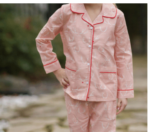 Reindeer Games Pajama Set Pink