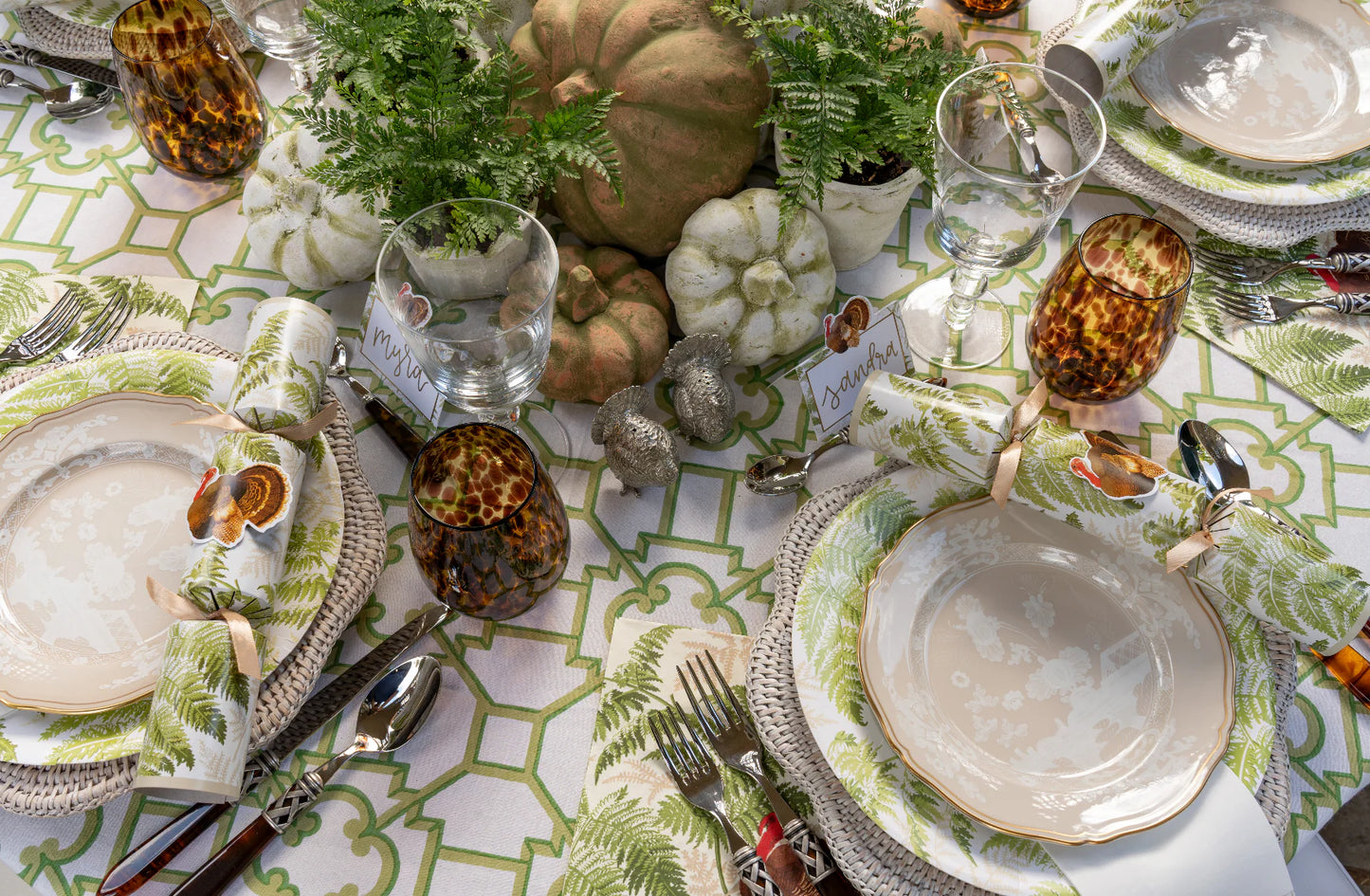 Turkey Among Ferns - Salad/Dessert Plates