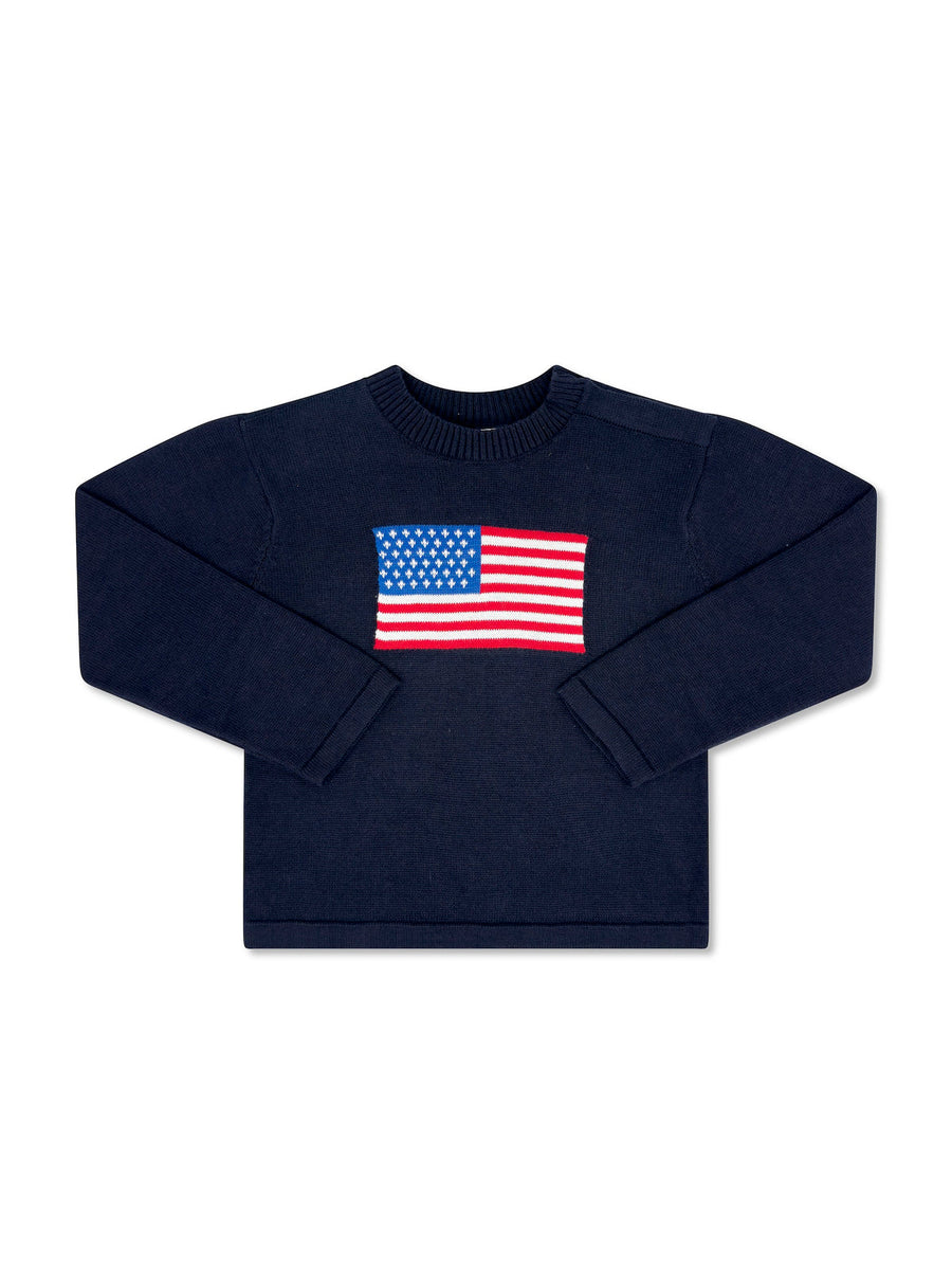 Navy American Flag Sweater