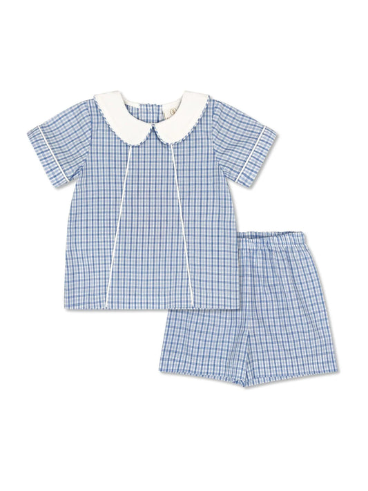 Adam Billings Blue Plaid Short Set