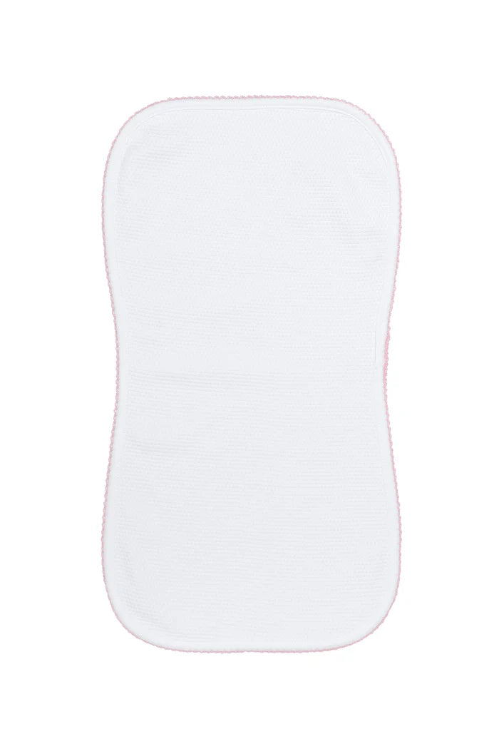 White Bubble Baby Burp Cloth