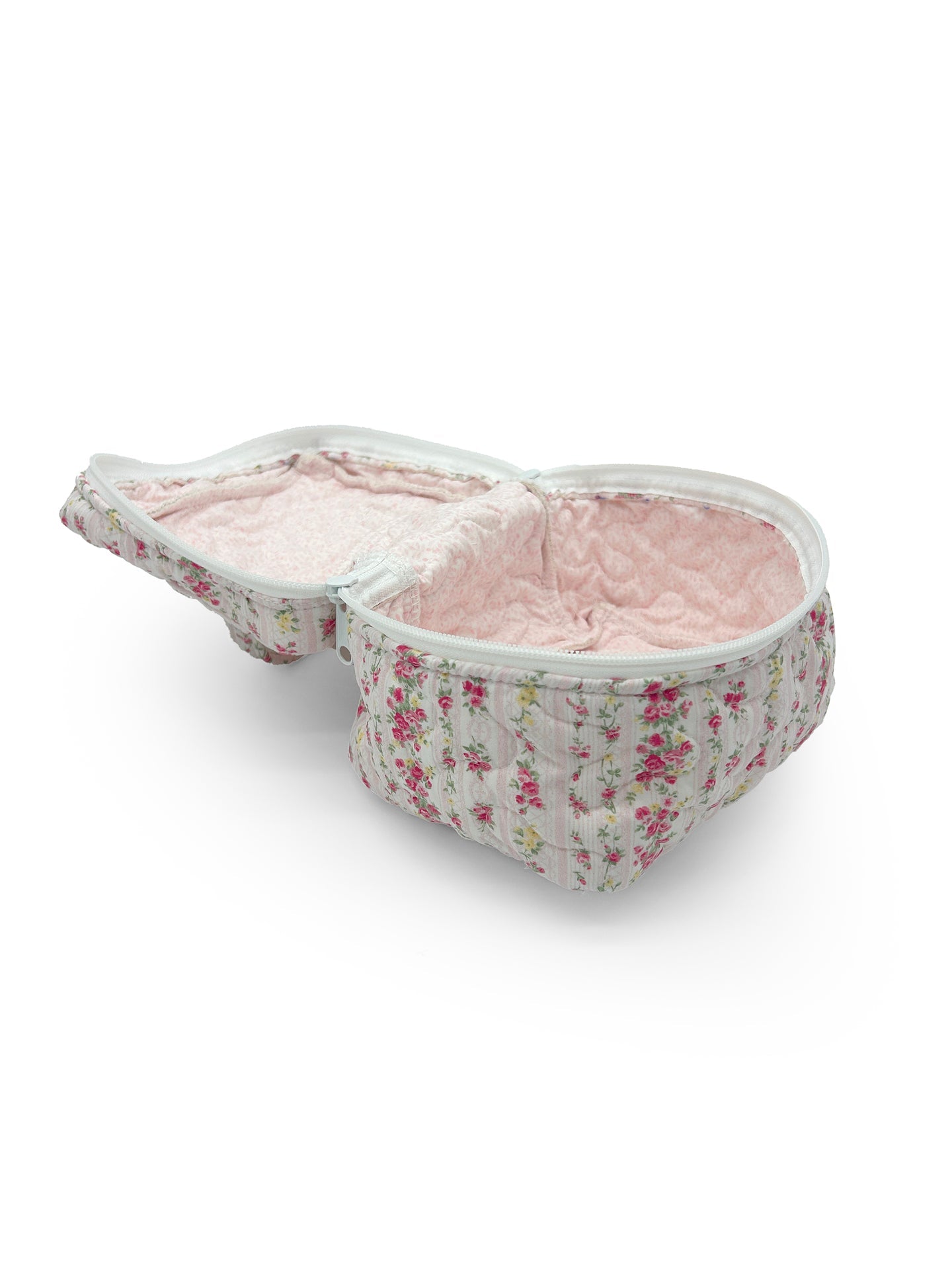 Wilshire Stripe Pink Quilted Travel Case