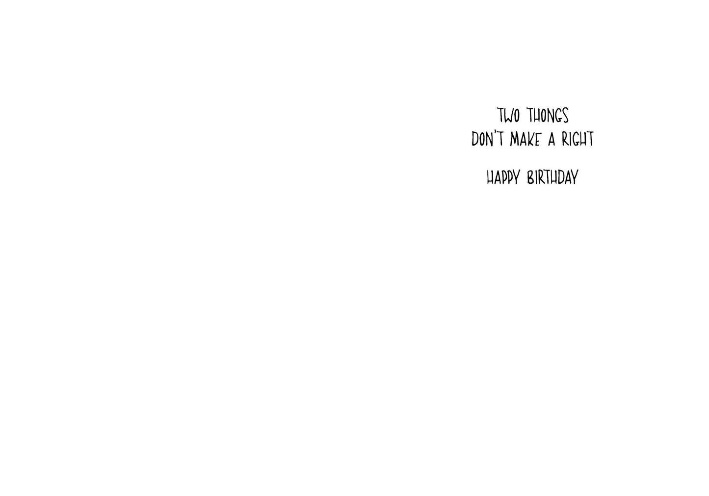 Two Thongs Birthday Card