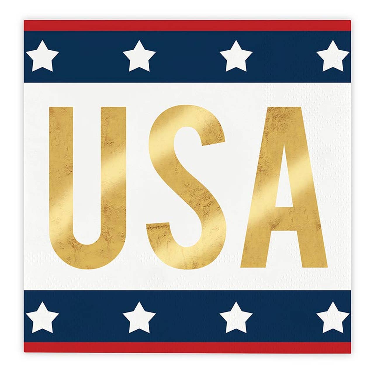 Foil Beverage Napkins - USA