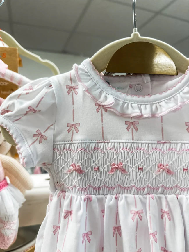 Amelia's Classics Smocked Short Sleeve Girl Bubble