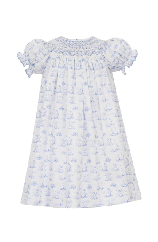 Blue Bunny Toille Smocked Bishop