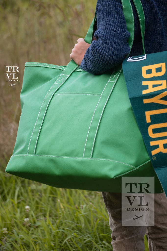 Maxi Tote - Coated Canvas Large Kelly Green