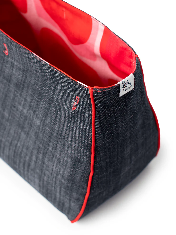 Bag Cover - Sea Glass Red & Denim