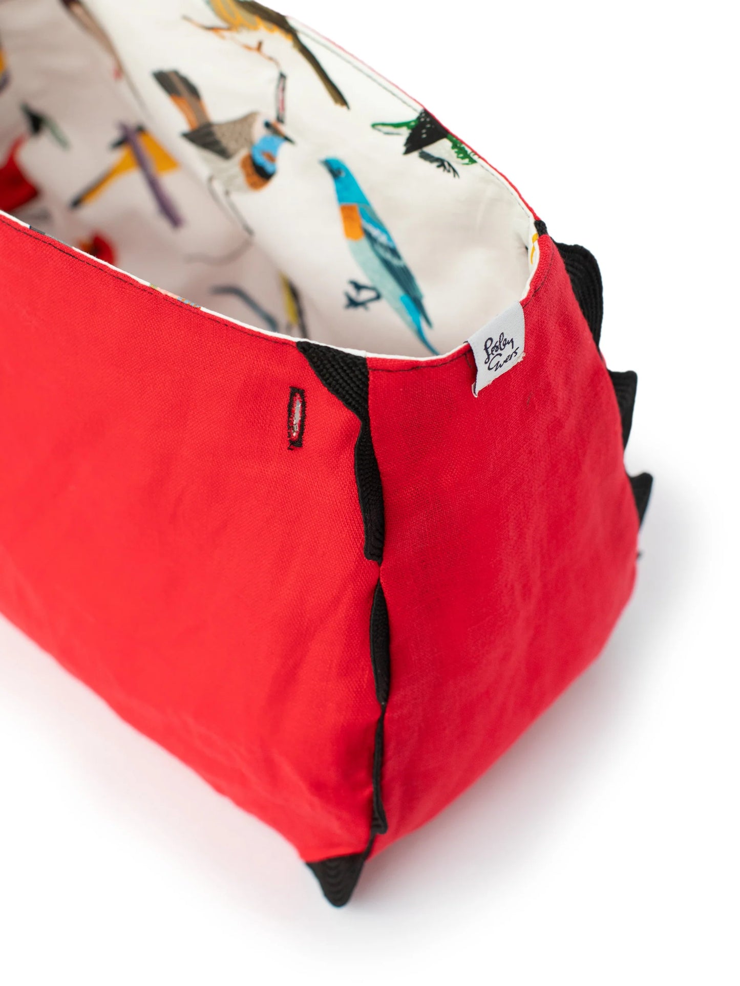 Bag Cover - Birds & Solid Red