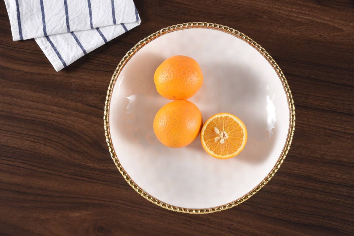 Salerno Gold Footed Bowl