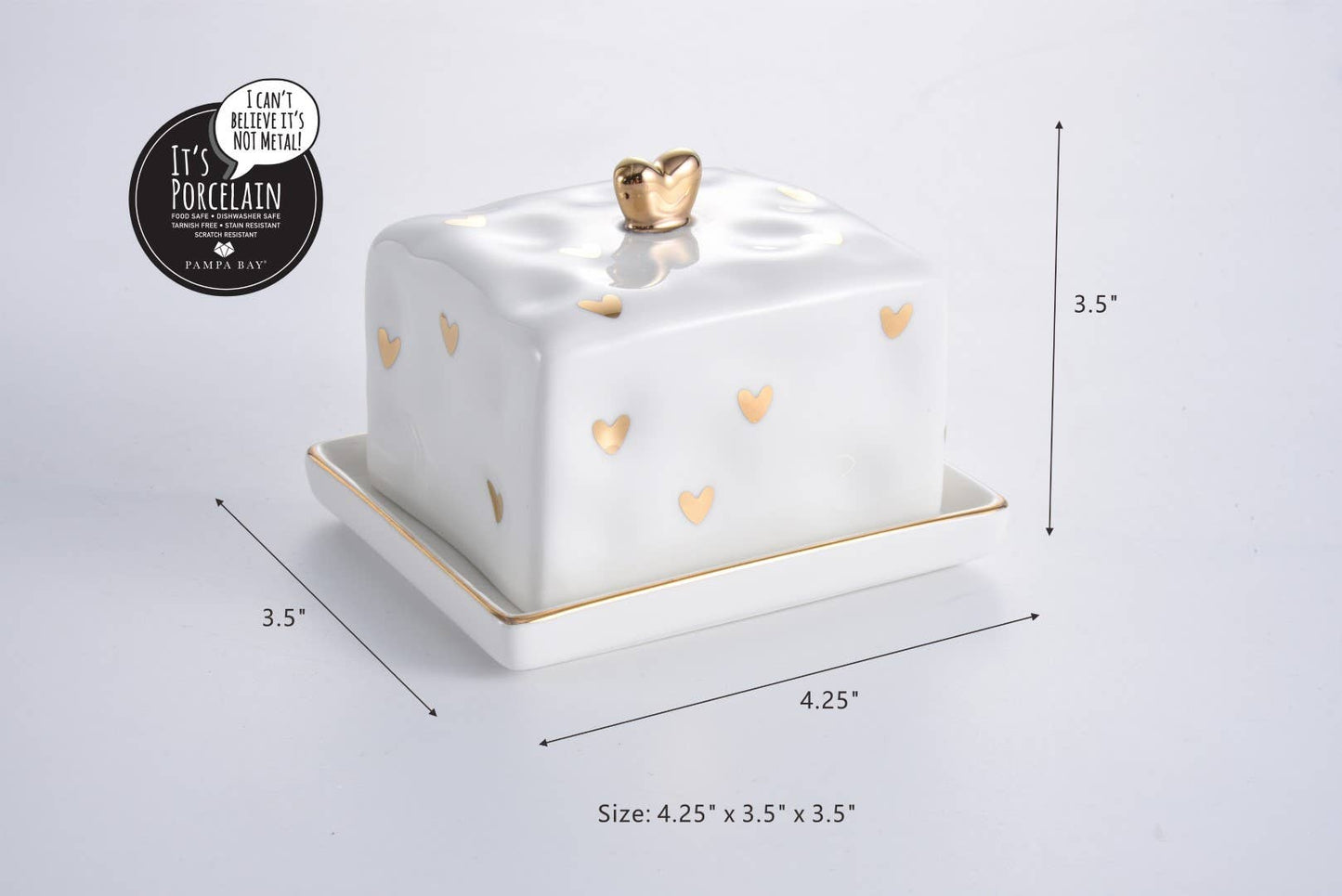 Heart Covered Butter Dish