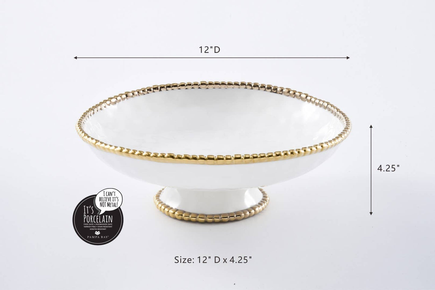 Salerno Gold Footed Bowl