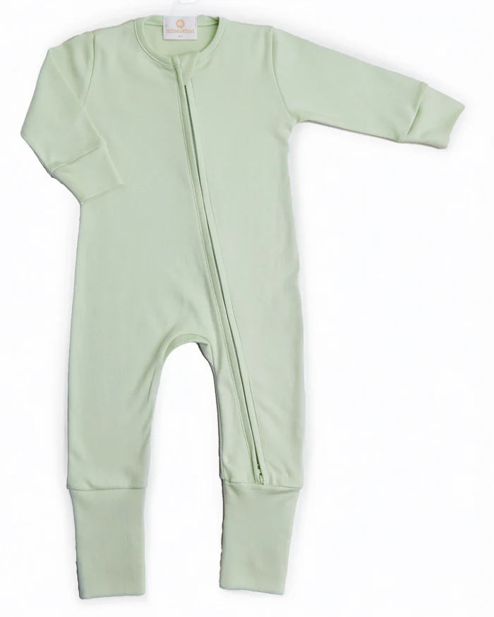 Mike Zipper Romper - Pistachio