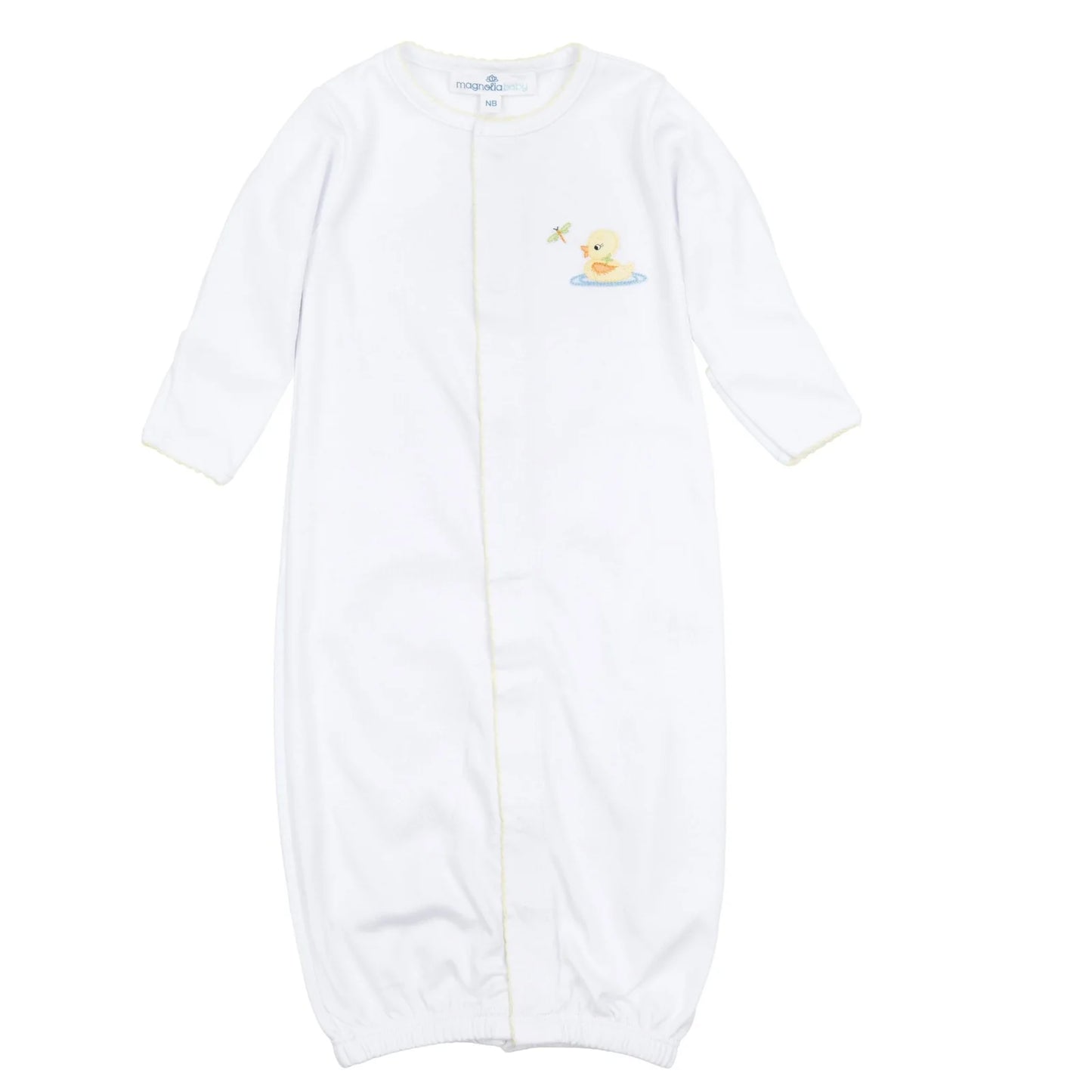 Duck Applique Converter Gown - White/Yellow