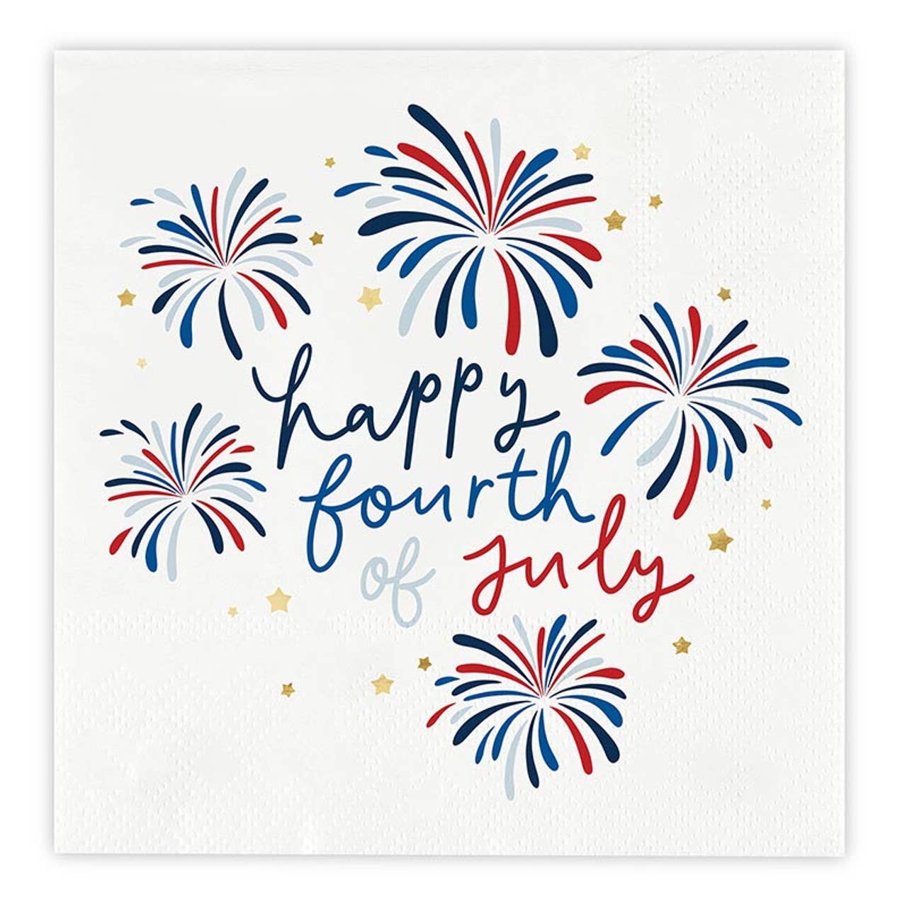 Foil Beverage Napkins - 4th of July