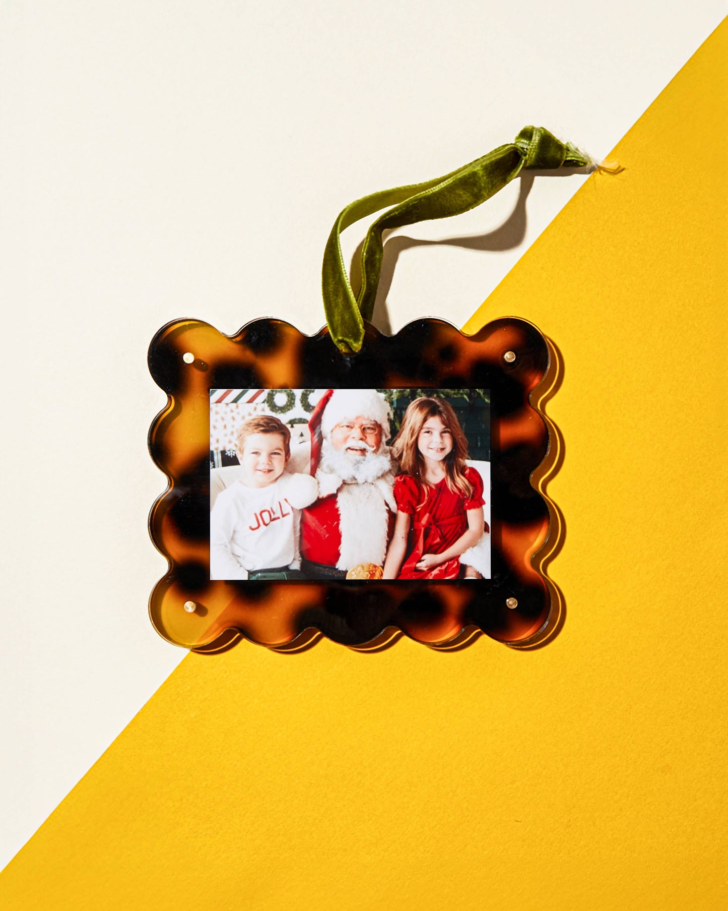 Tortoise Print Mini Frame Ornament