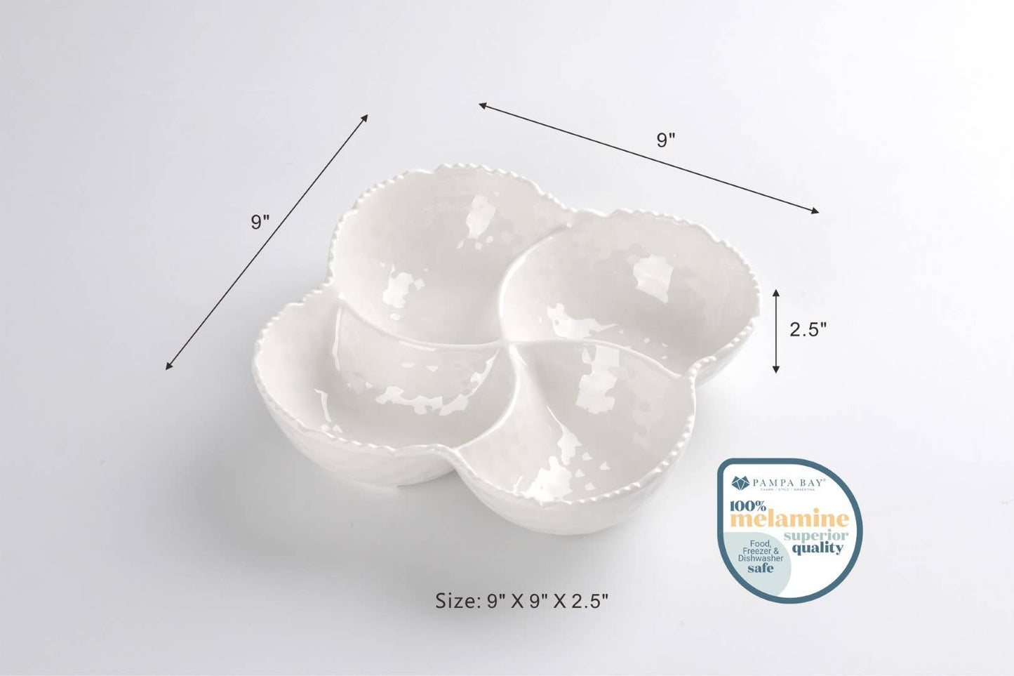 Waves 4 Section Bowl
