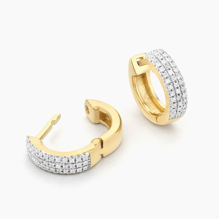 Gold Three Ways to Shine Hoop Earrings