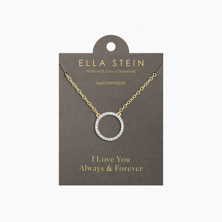 Gold Standing O Pendant Necklace
