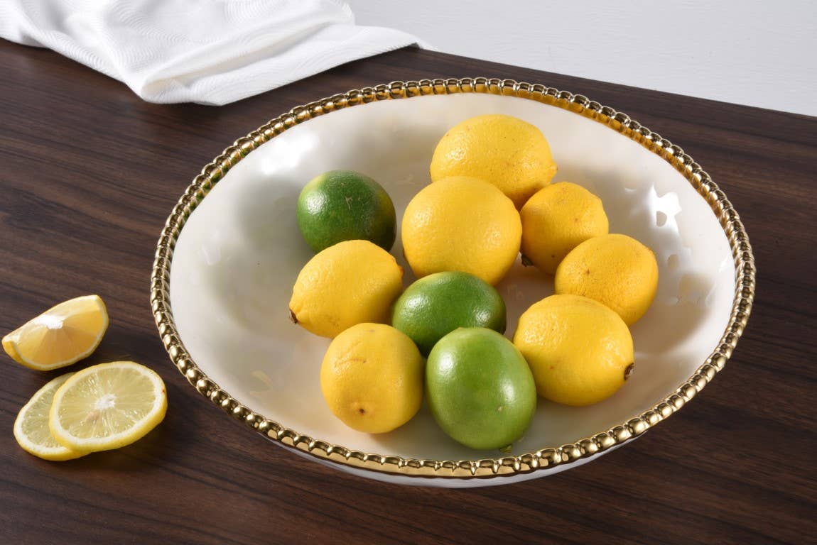 Salerno Gold Footed Bowl