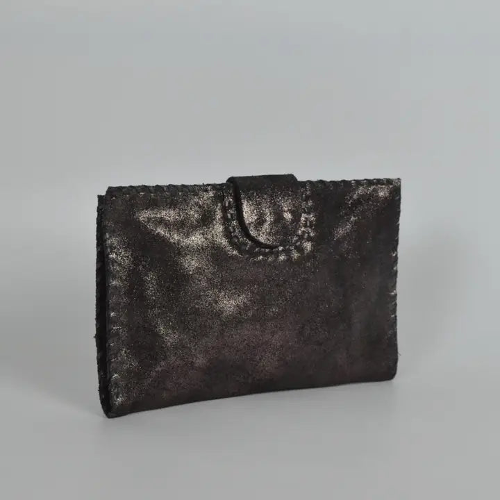 Leather and Suede Passport Wallet