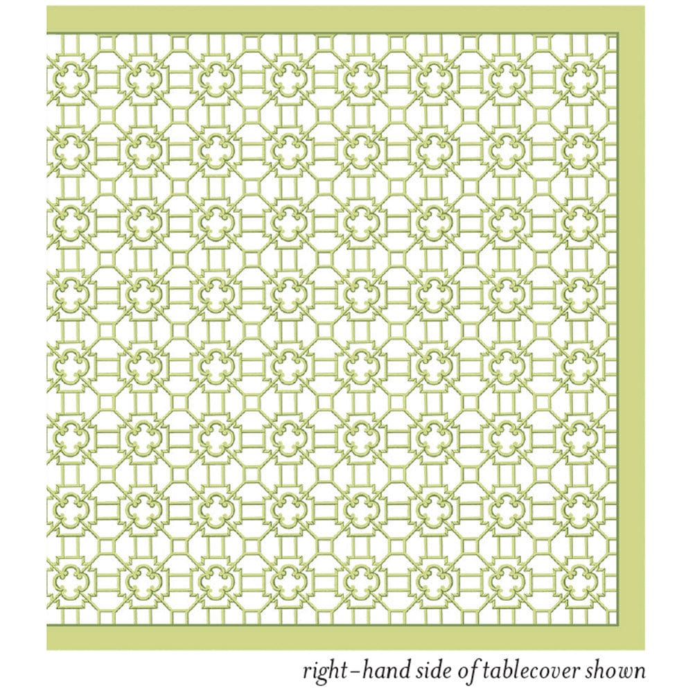 Garden Trellis Cloth Tablecover in Green