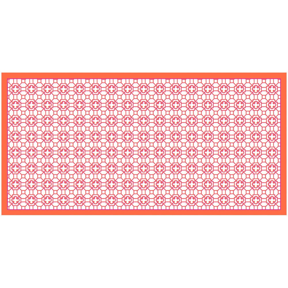 Garden Trellis Cloth Tablecover in Fuchsia & Orange