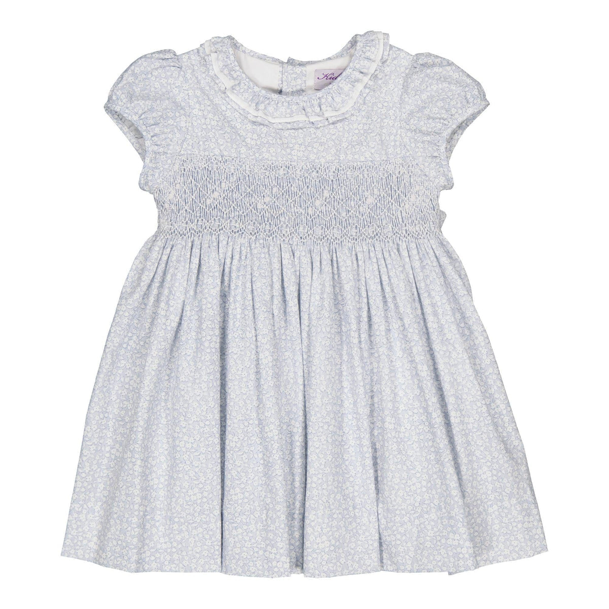Small Sky Blue Puffed Sleeved Dress