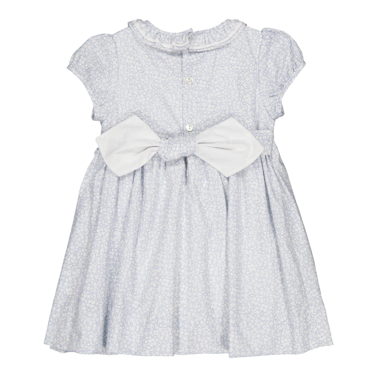 Small Sky Blue Puffed Sleeved Dress