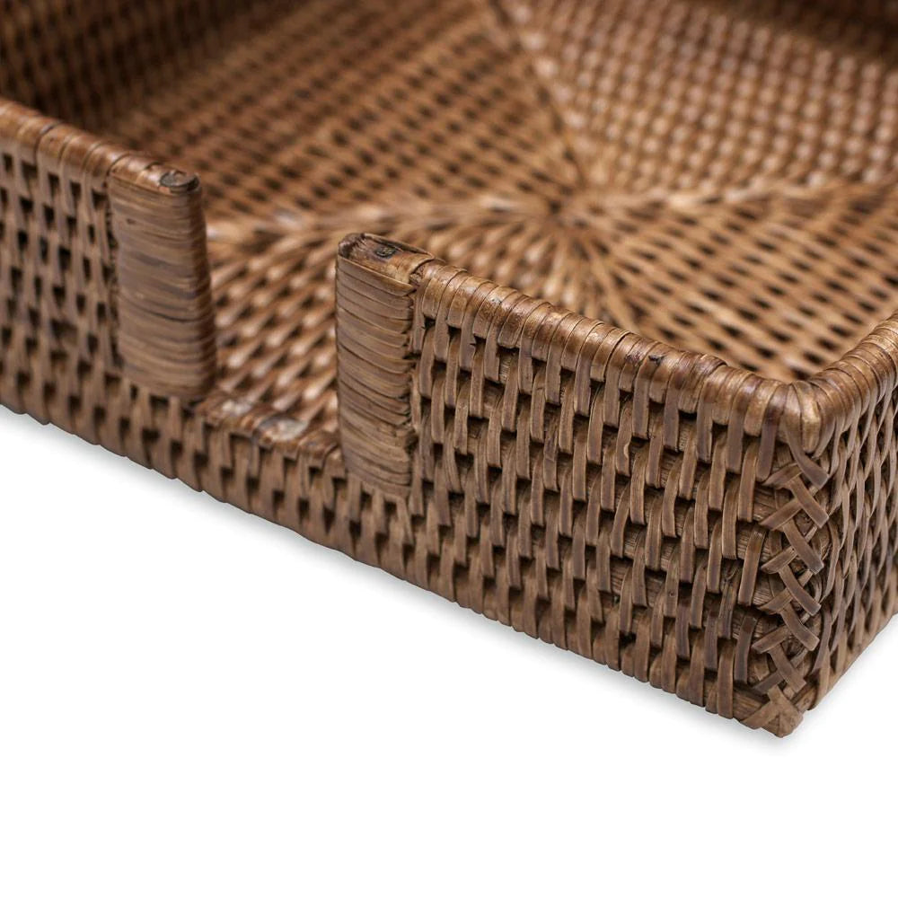 Rattan Luncheon Napkin Holder - Brown