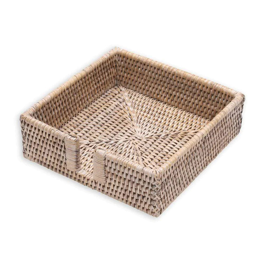 Rattan Luncheon Napkin Holder - White Natural