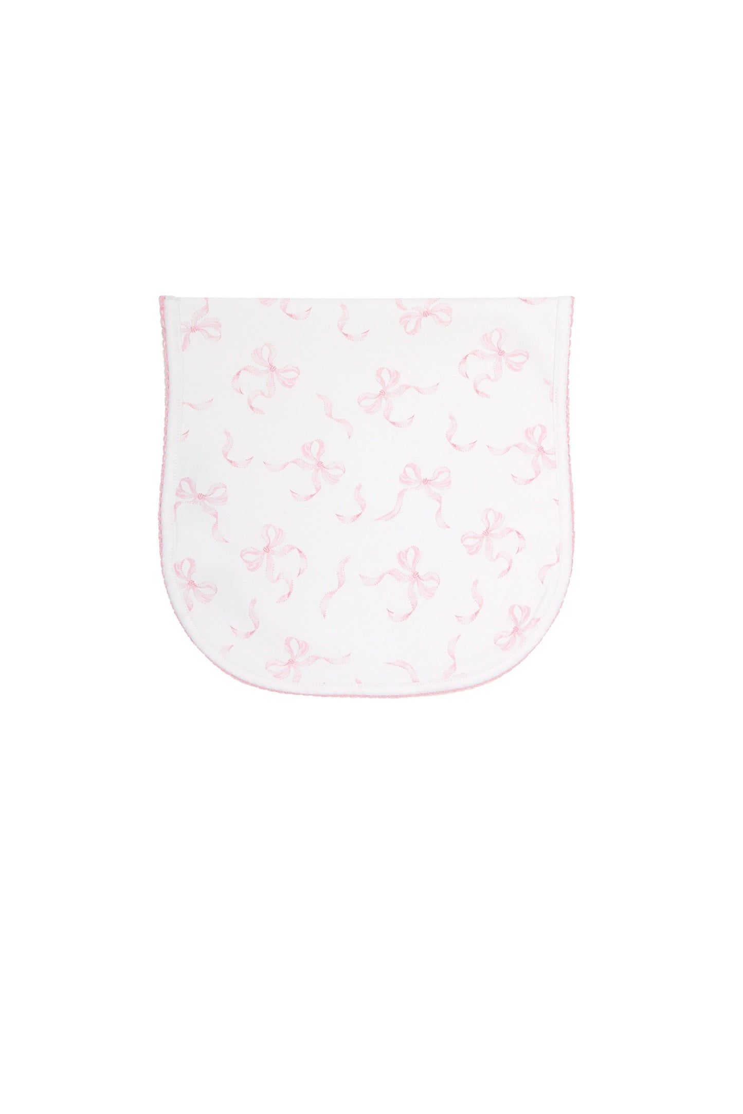 Charming Bows Print Burp Cloth Pink