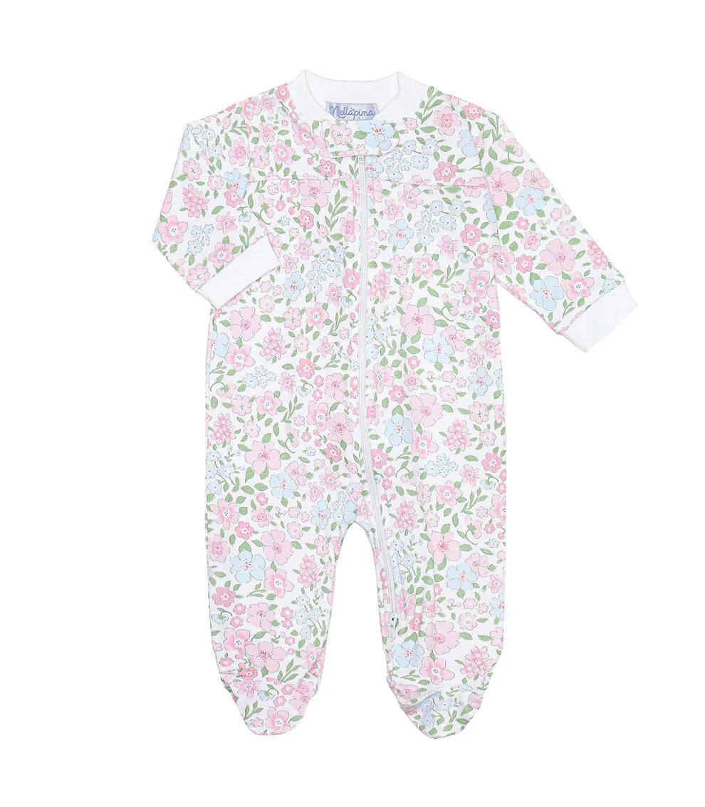 English Garden Zipper Footie