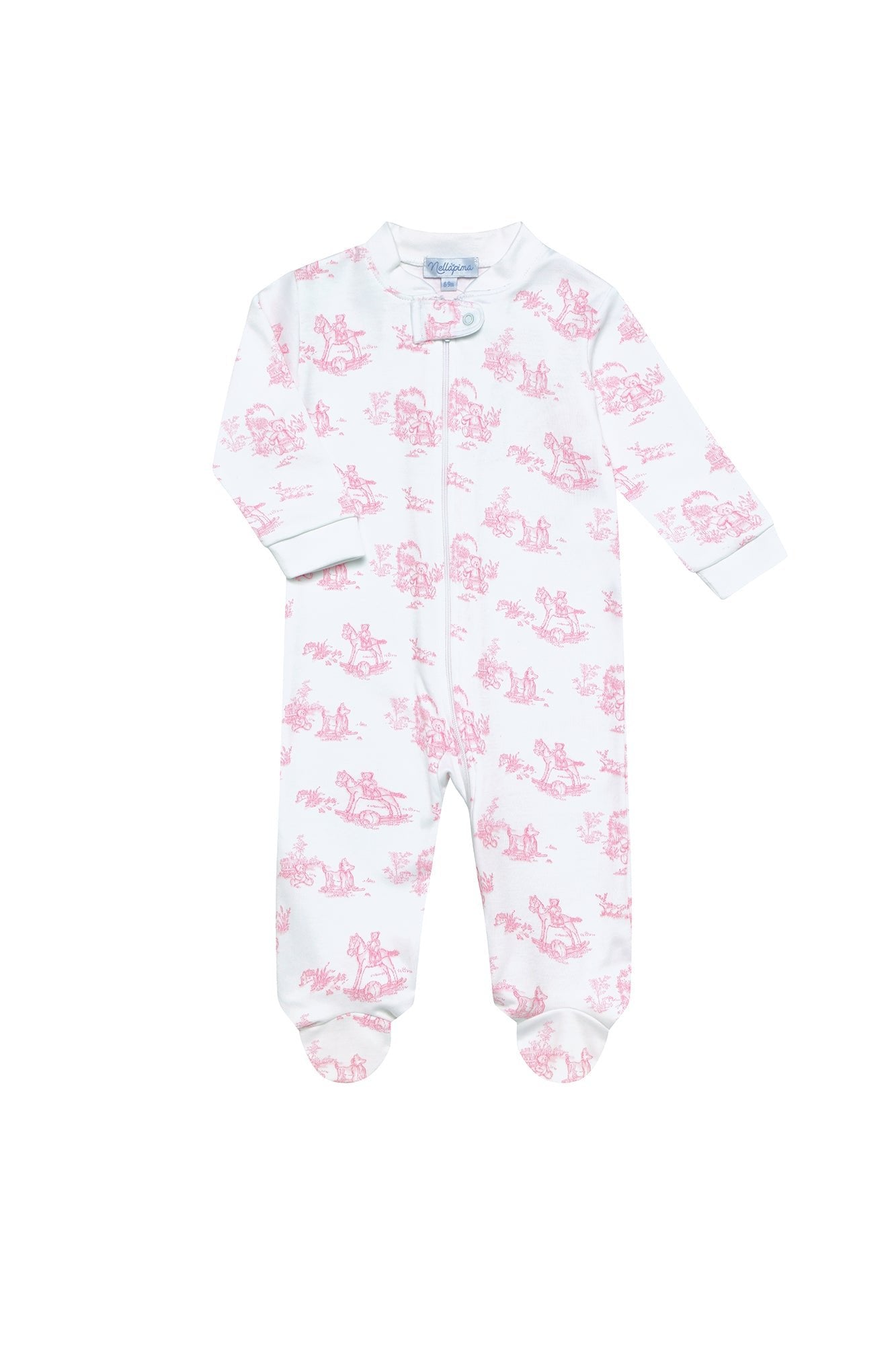 Toile Zipper Footie