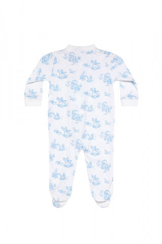 Toile Zipper Footie