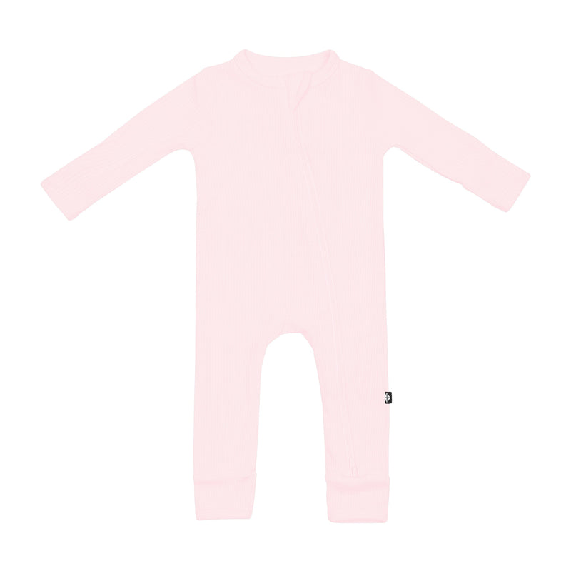 Ribbed Zip Romper -Sakura