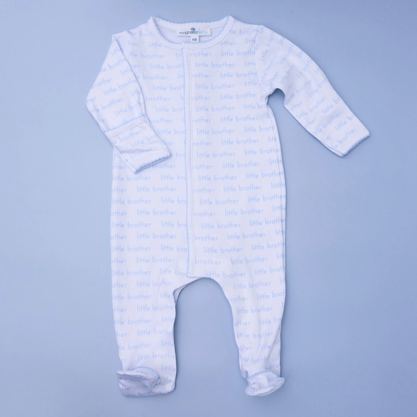 Little Brother Printed Zipper Footie