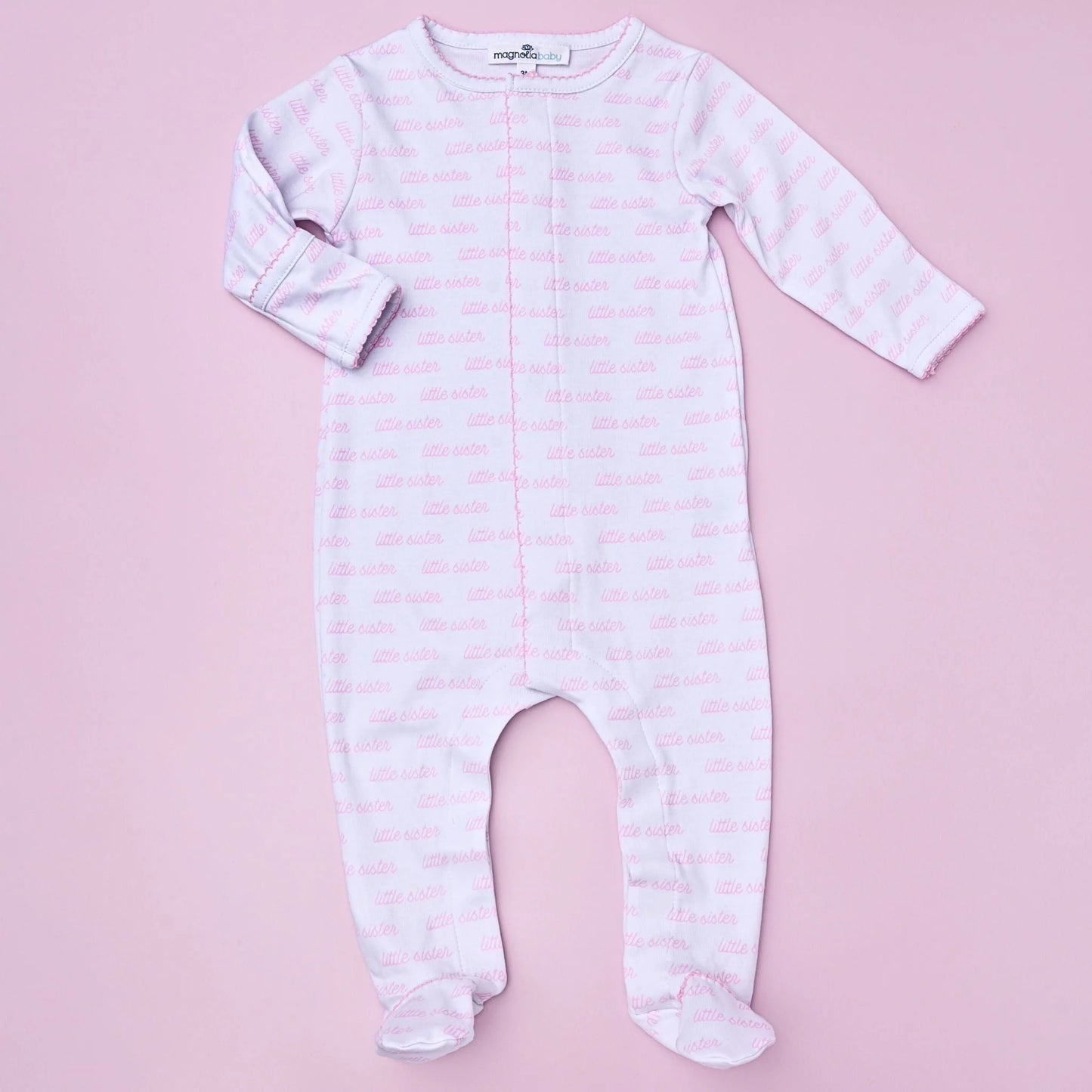 Little Sister Printed Zipper Footie