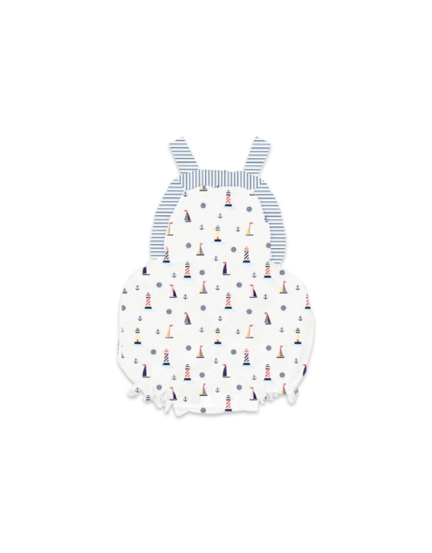 Nautical Ruffle Pinstripe Bubble