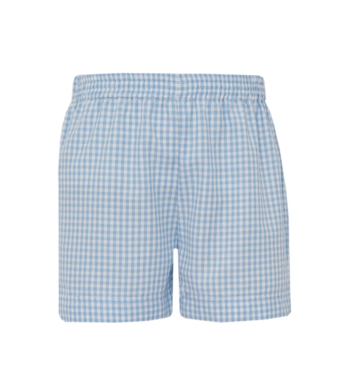 Boys Light Blue Gingham Shorts