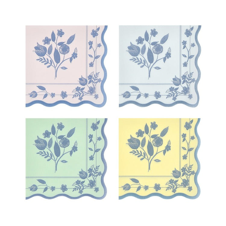 Vintage Botanical Small Napkins (x 16)