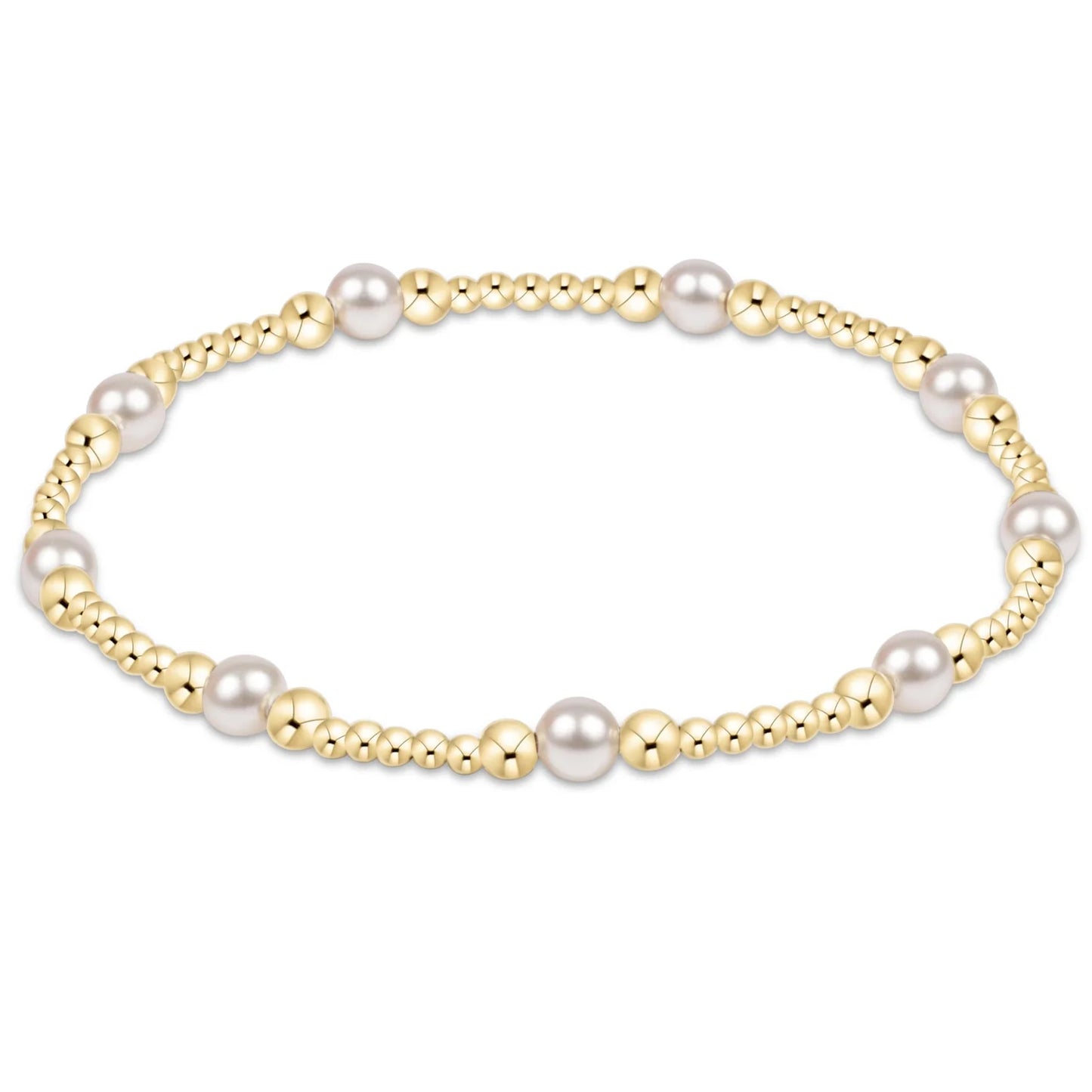Purpose Pearl 6mm Bead Bracelet - Gold