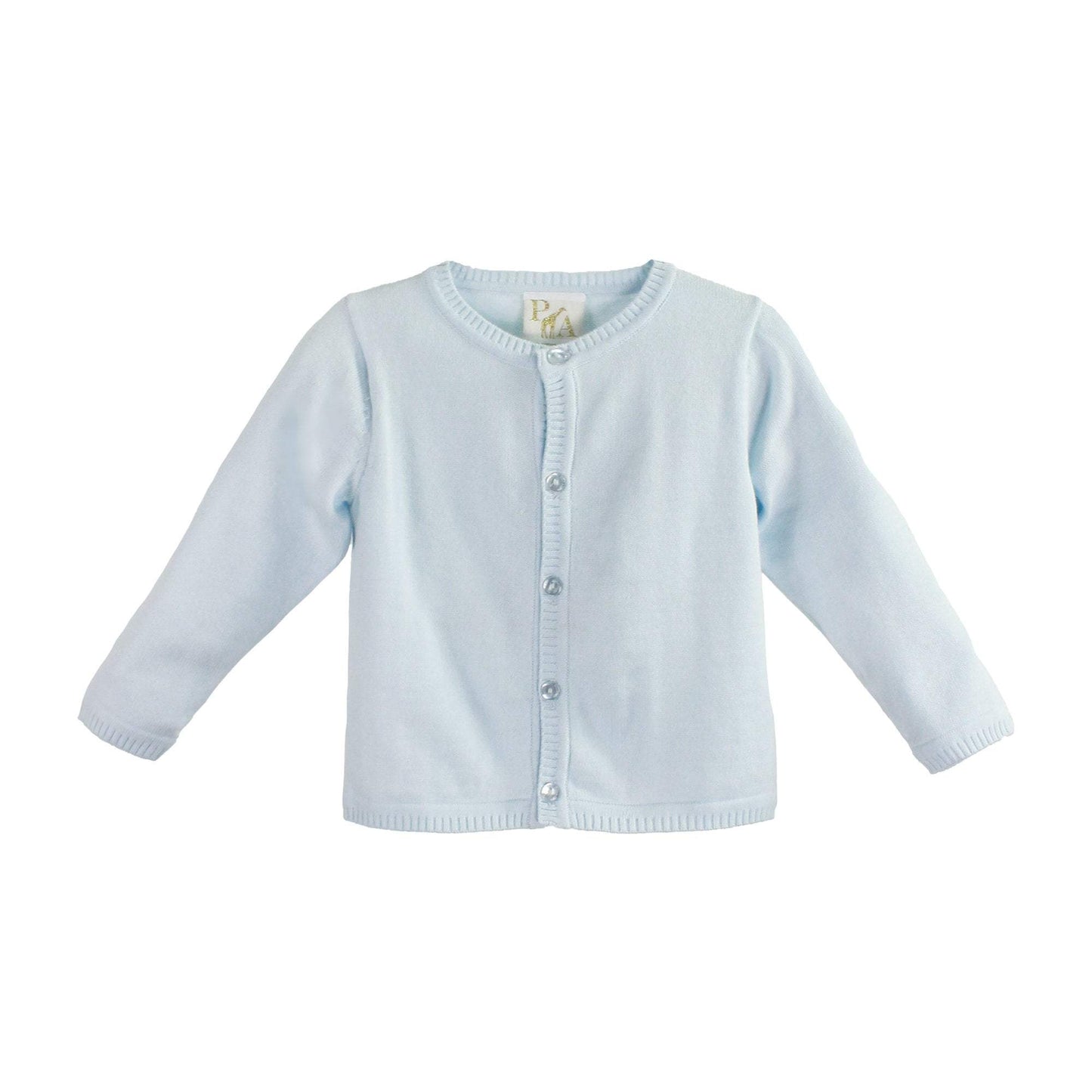 Blue Ladder Edge Basic Cardigan Sweater