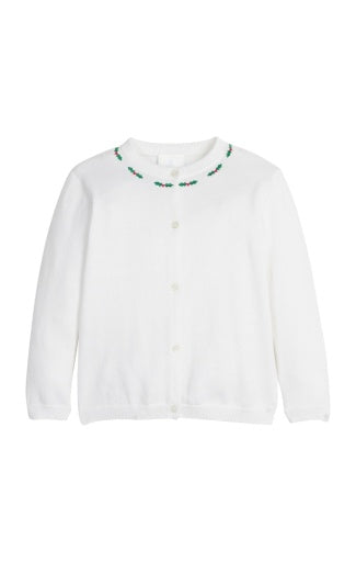 Embroidered Essential Cardigan - Holly