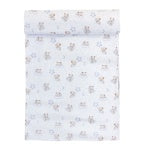 Sleep Tight Bear Blue Swaddle Blanket