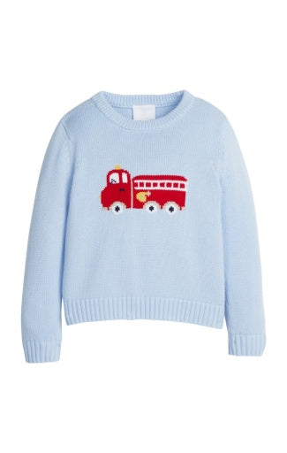 Intarsia Sweater - Fire truck