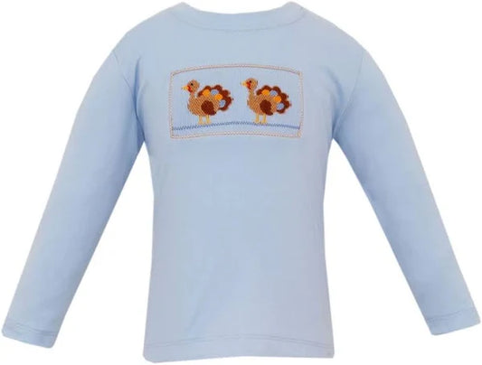 Blue Long Sleeve Turkey Shirt